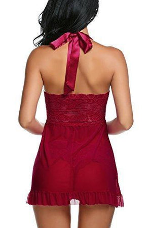 Avidlove Women Nightwear Lace Babydoll Strap Chemise Halter Lingerie