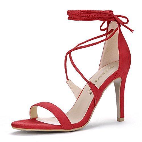 Allegra K Women's Stiletto Heel Lace-up Sandals