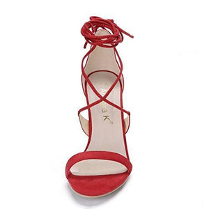 Allegra K Women's Stiletto Heel Lace-up Sandals