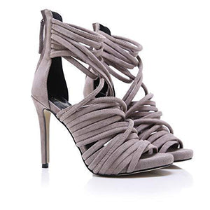 Stupmary Peep Toe Women Pumps Shoes Gladiator Band Cross-Tied High Heels Stiletto Heels Ankle Strap