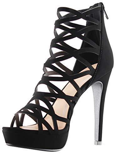 MARCOREPUBLIC Alexandra Womens Open Toe High Heels Platform Shoes Stiletto Dress Sandals