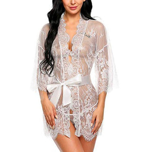 Avidlove Women's Lace Kimono Robe Babydoll Lingerie Mesh Nightgown