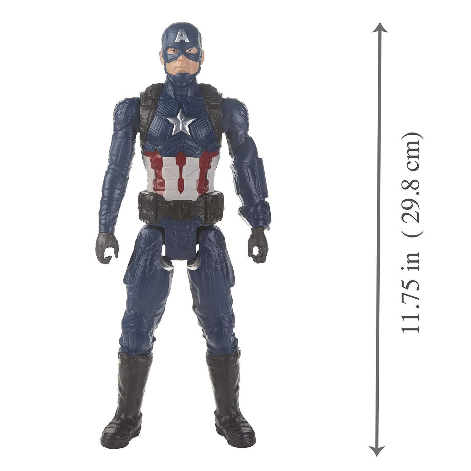 Avengers Marvel Endgame Titan Hero Series Captain America 12"-Scale Super Hero Action Figure Toy with Titan Hero Power Fx Port