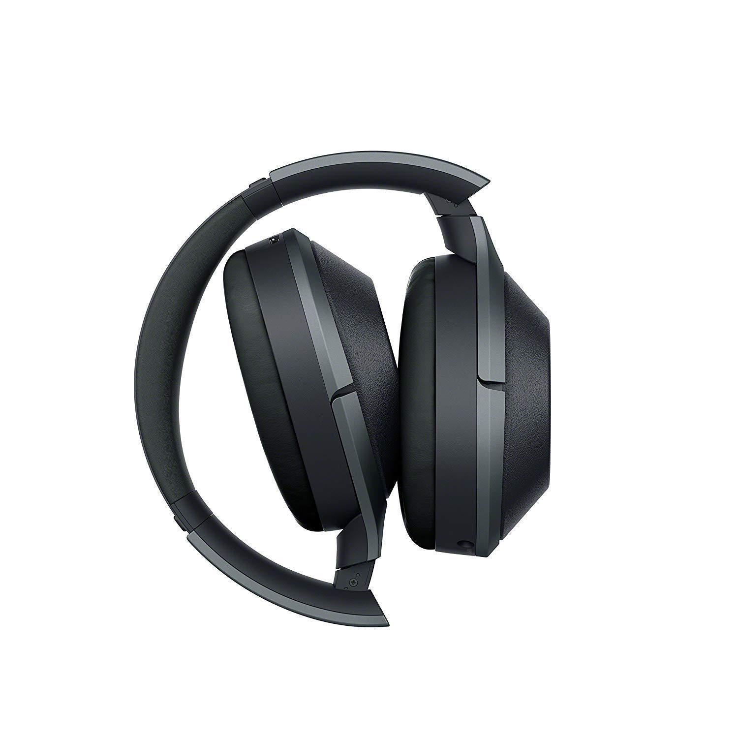 Sony Noise Cancelling Headphones WH1000XM2: Over Ear Wireless Bluetooth Headphones with Microphone - Hi Res Audio and Active Sound Cancellation - Black (2017 model)