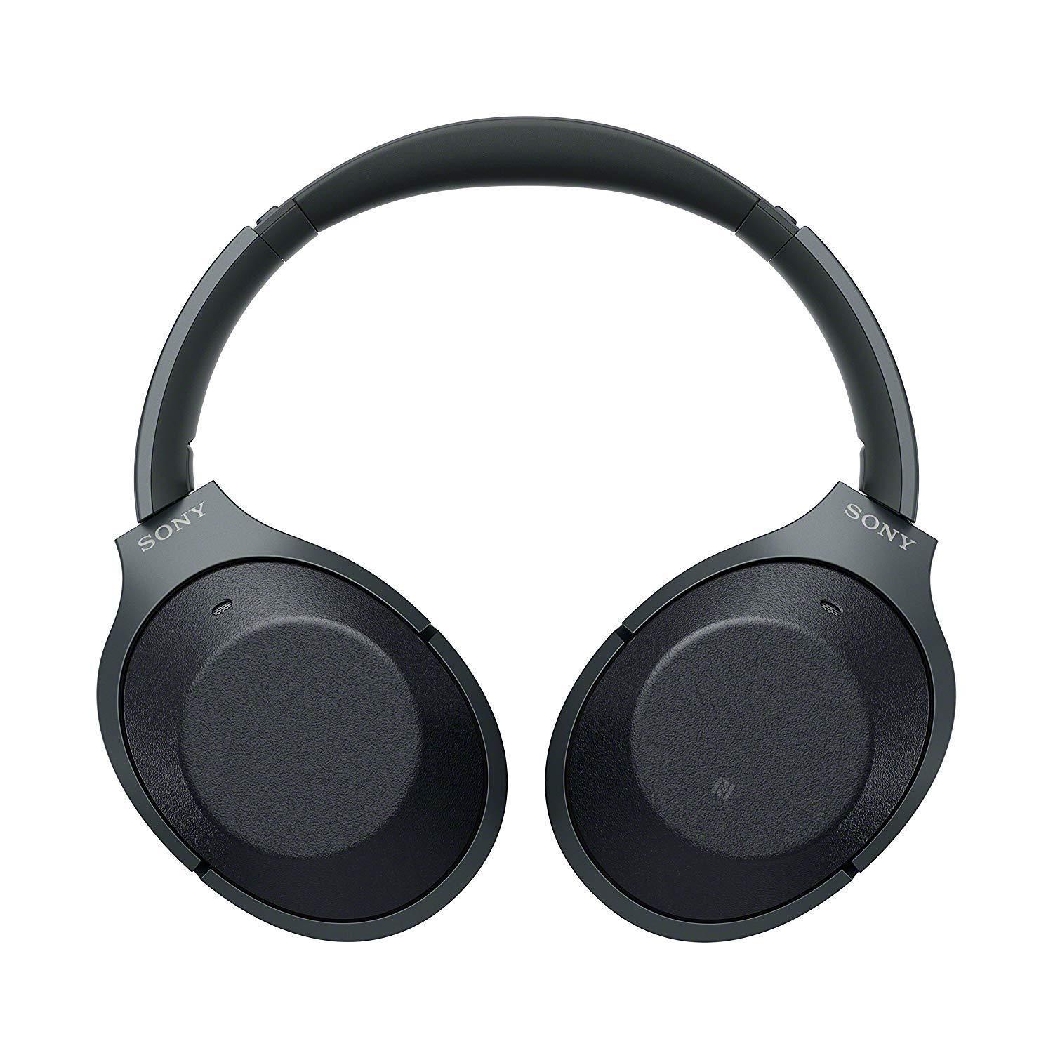 Sony Noise Cancelling Headphones WH1000XM2: Over Ear Wireless Bluetooth Headphones with Microphone - Hi Res Audio and Active Sound Cancellation - Black (2017 model)